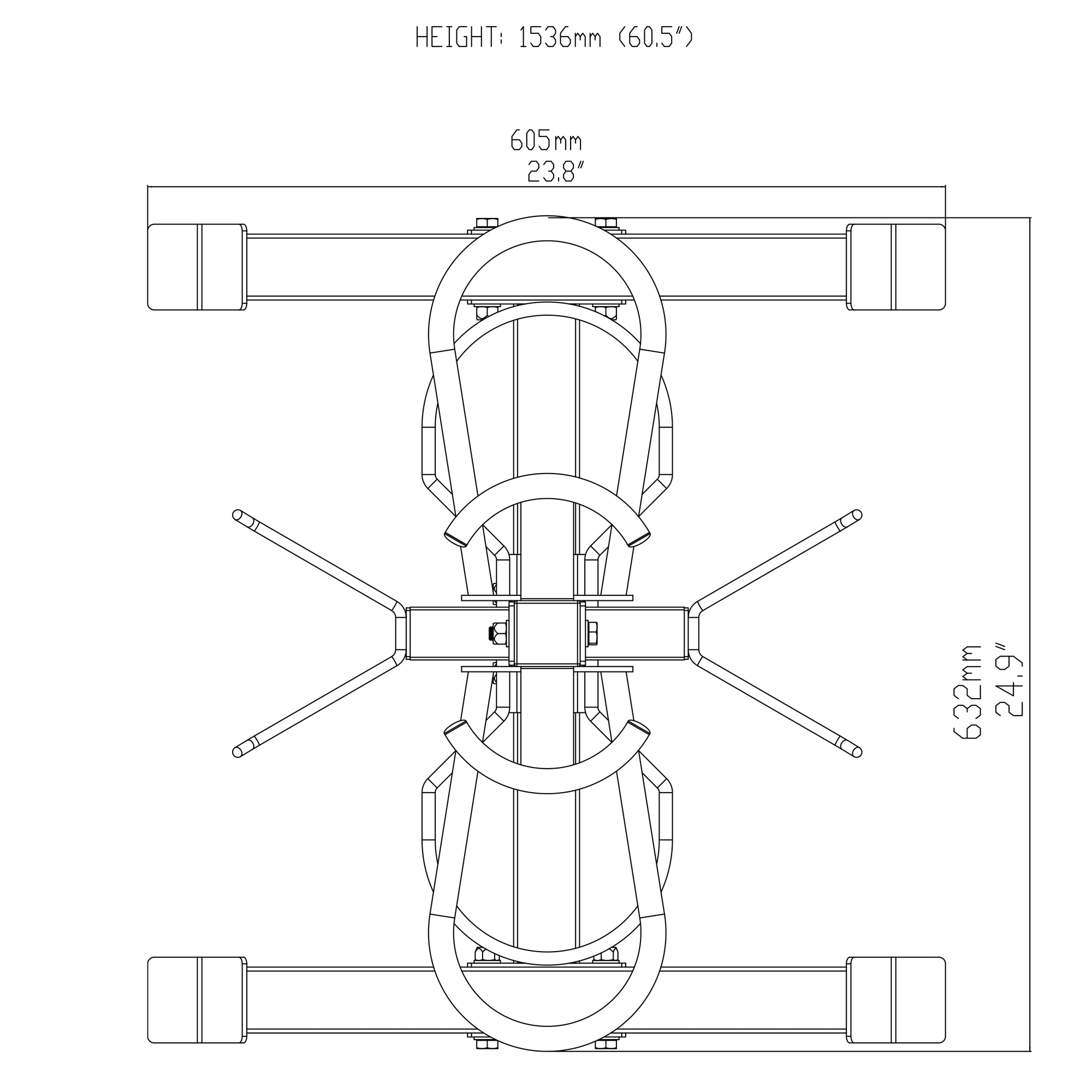Body-Solid Kompakte Ablageständer GAR50