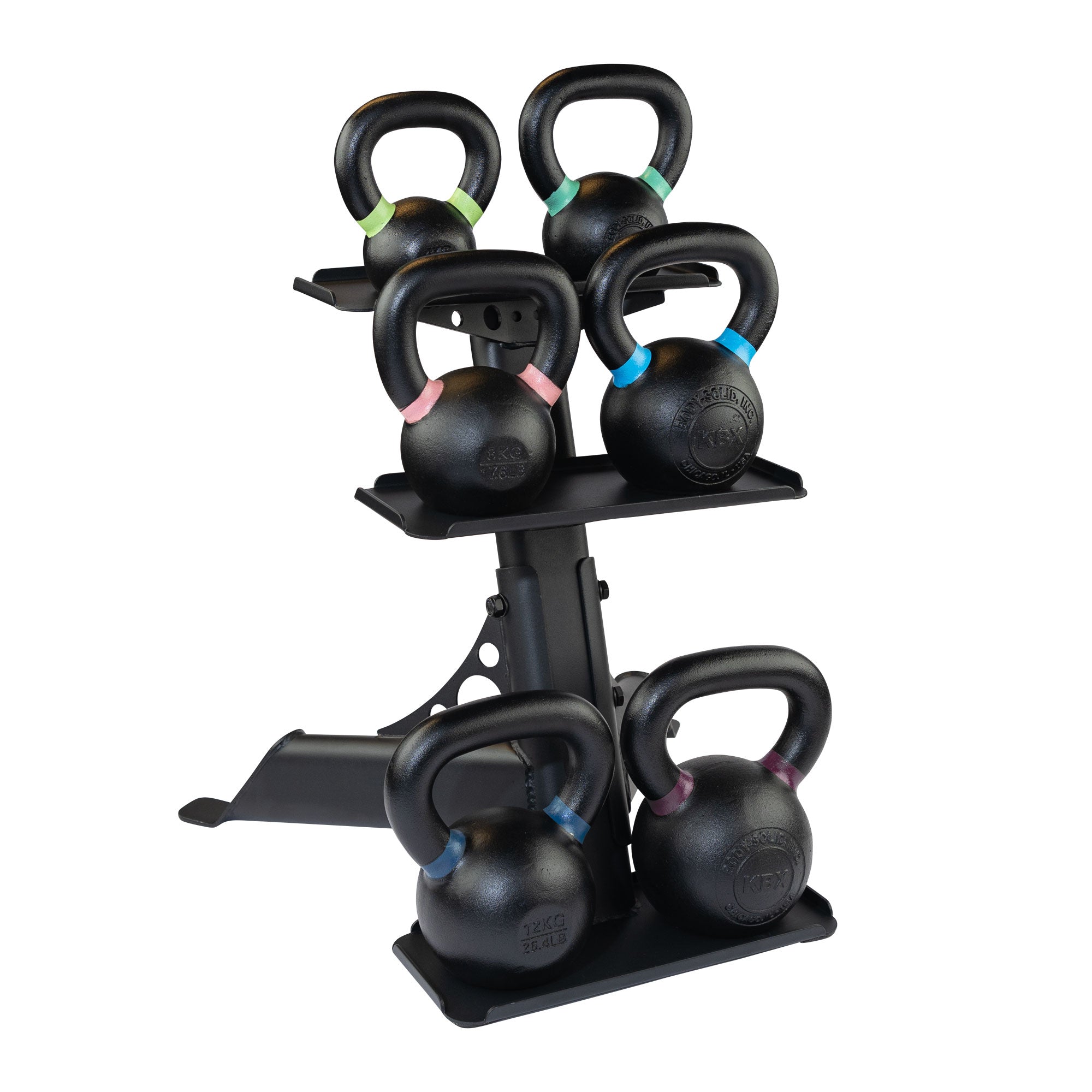 Body-Solid 3-Pair Kettlebell Rack GDKR50B