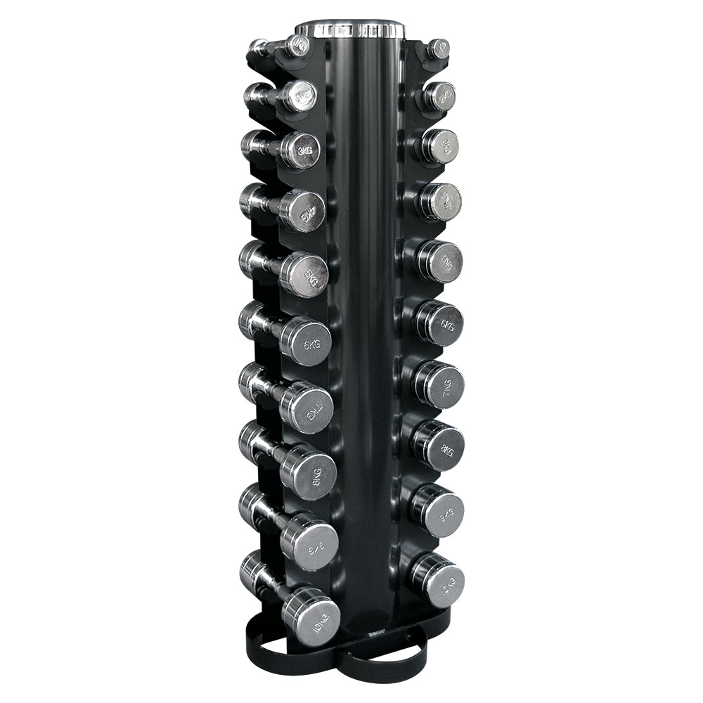 Bodytrading Set 20 chrome dumbbells with rack CHDUSET