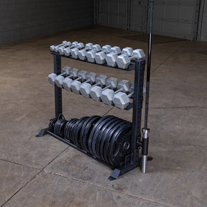 Rugged Combination Weight Plate Dumbbell Rack Y420