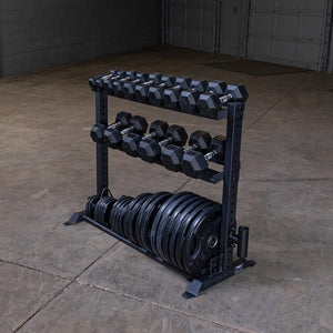 Rugged Combination Weight Plate Dumbbell Rack Y420